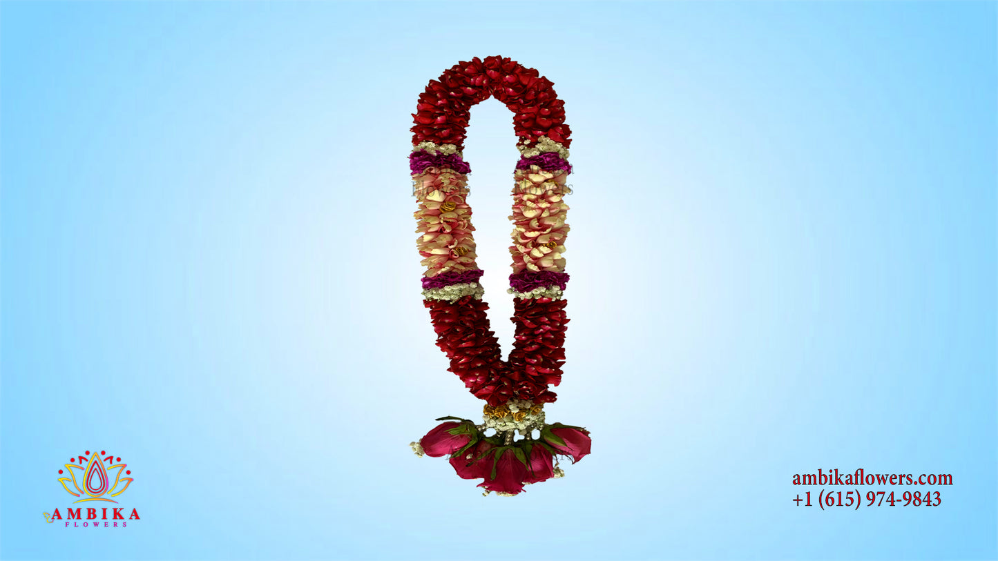 Wedding Garland - Rose Petals with Baby's-breath - WG14