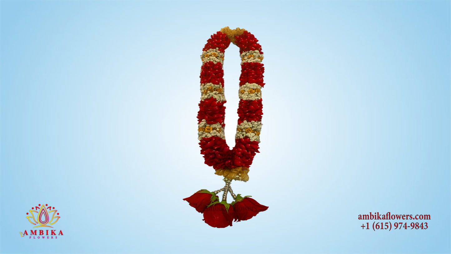 Wedding Garland - Rose Petals with Baby's-breath - WG16