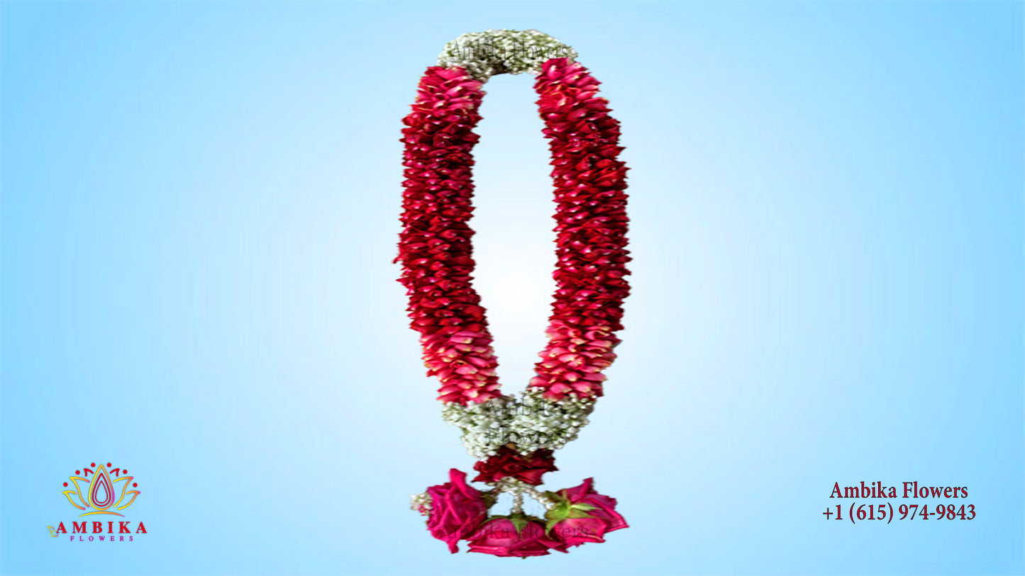 Wedding Garland - Rose Petals with Baby's-breath - WG19