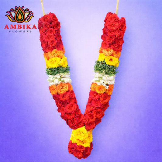 Button Rose Garland - Multicolor - PG01