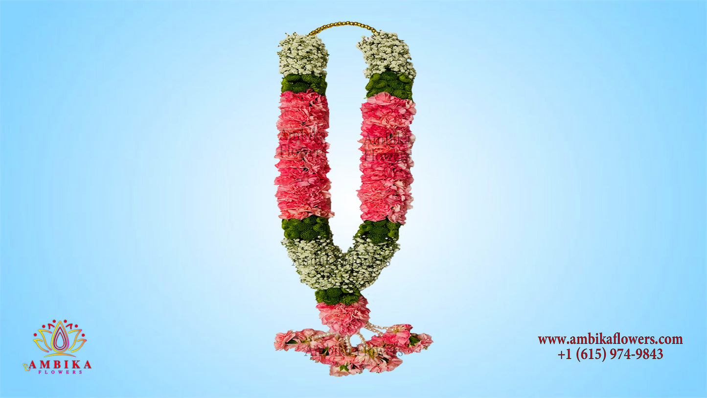 Wedding Garland - Carnation with Baby's-breath - WG09