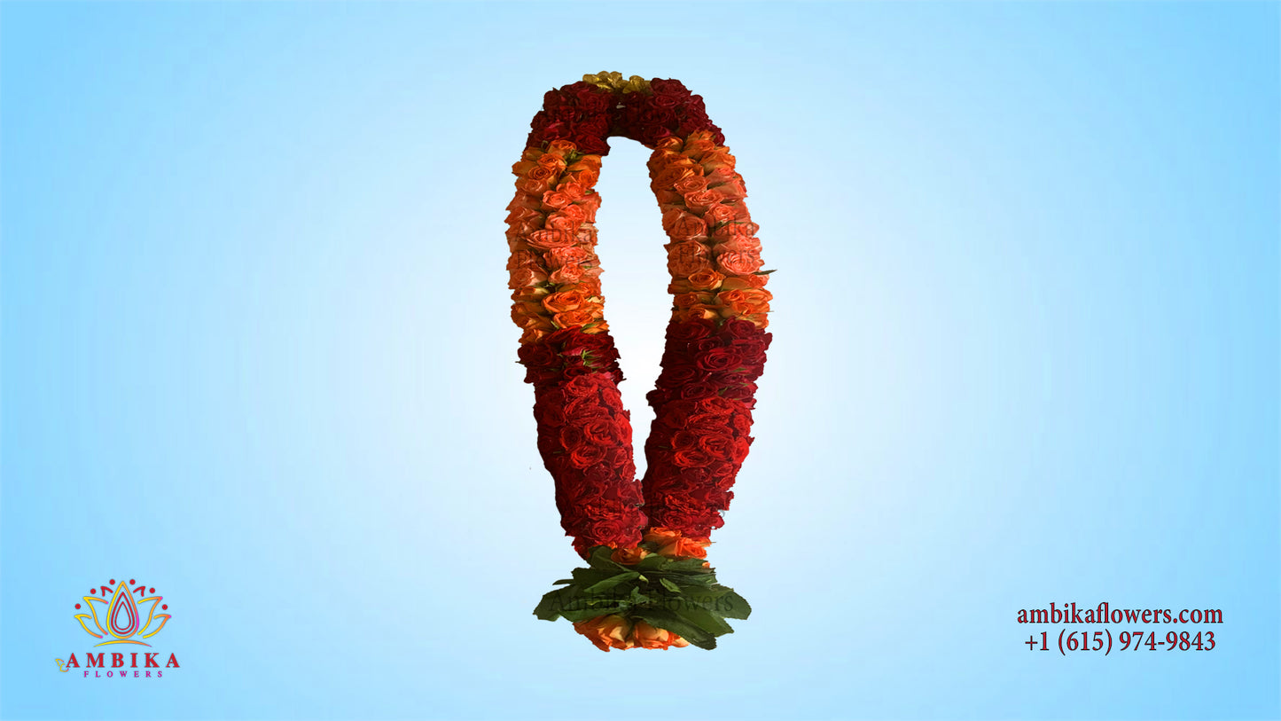 Pooja Garland Rose - Multicolor - PG43