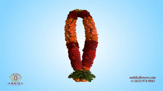 Pooja Garland Rose - Multicolor - PG43