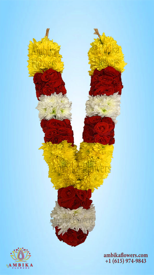 Pooja Garland Rose with Mums - Multicolor - PG46