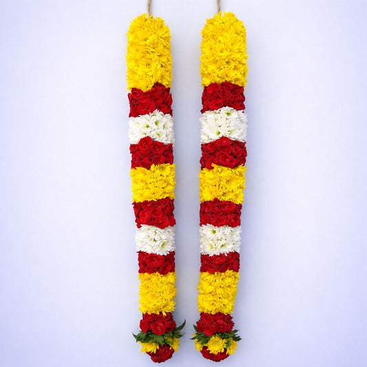 Pooja Garland Rose with Mums - Multicolor - PG61