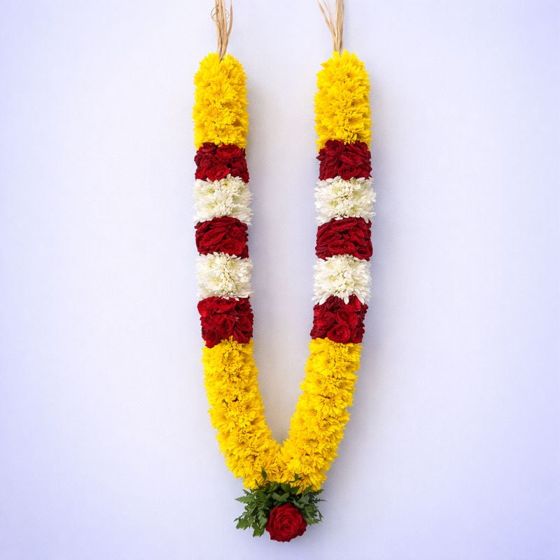 Pooja Garland Rose with Mums - Multicolor - PG65