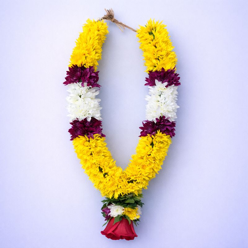 Pooja Garland Mums - Multicolor - PG69